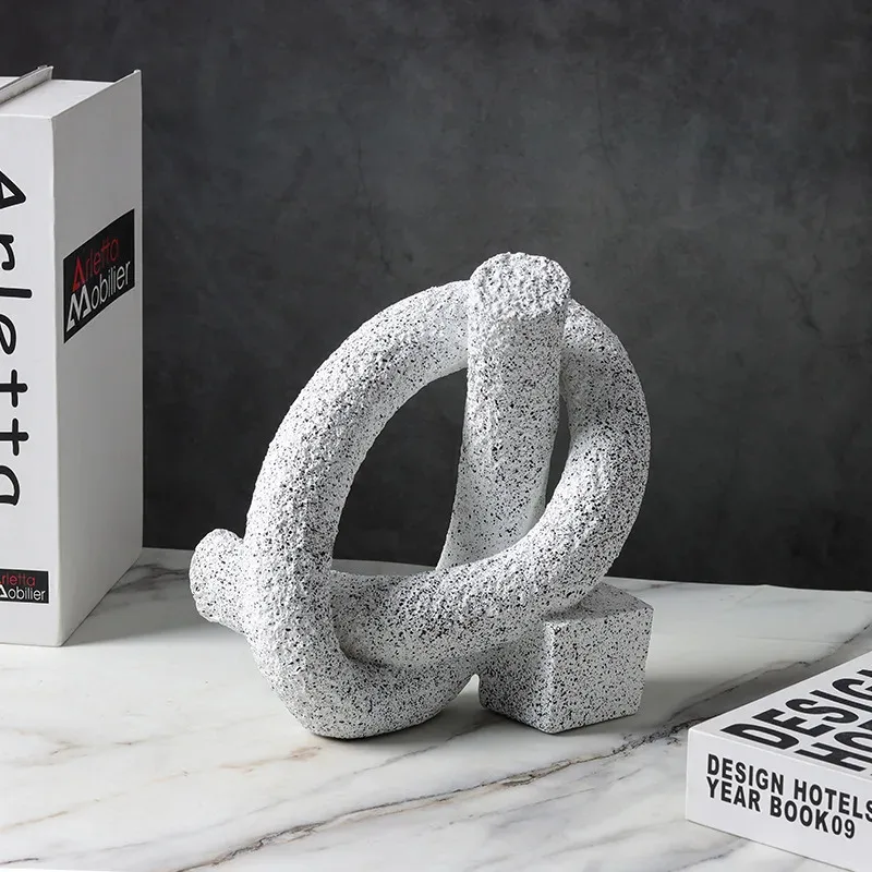 Abstract Resin Knot Sculpture Ornament, Modern Nordic Minimal Home Accessories for Living Room Desk Shelf, Aesthetic Decor