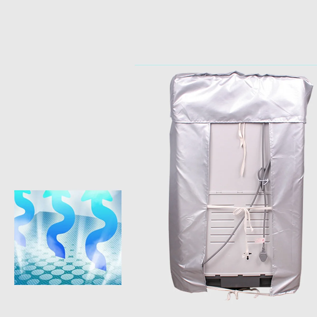 

Waterproof Dustproof Washing Machine Cover Heavy Duty Thicker Design Smooth Zippers for Top Load Washer Dryer Sun Protection