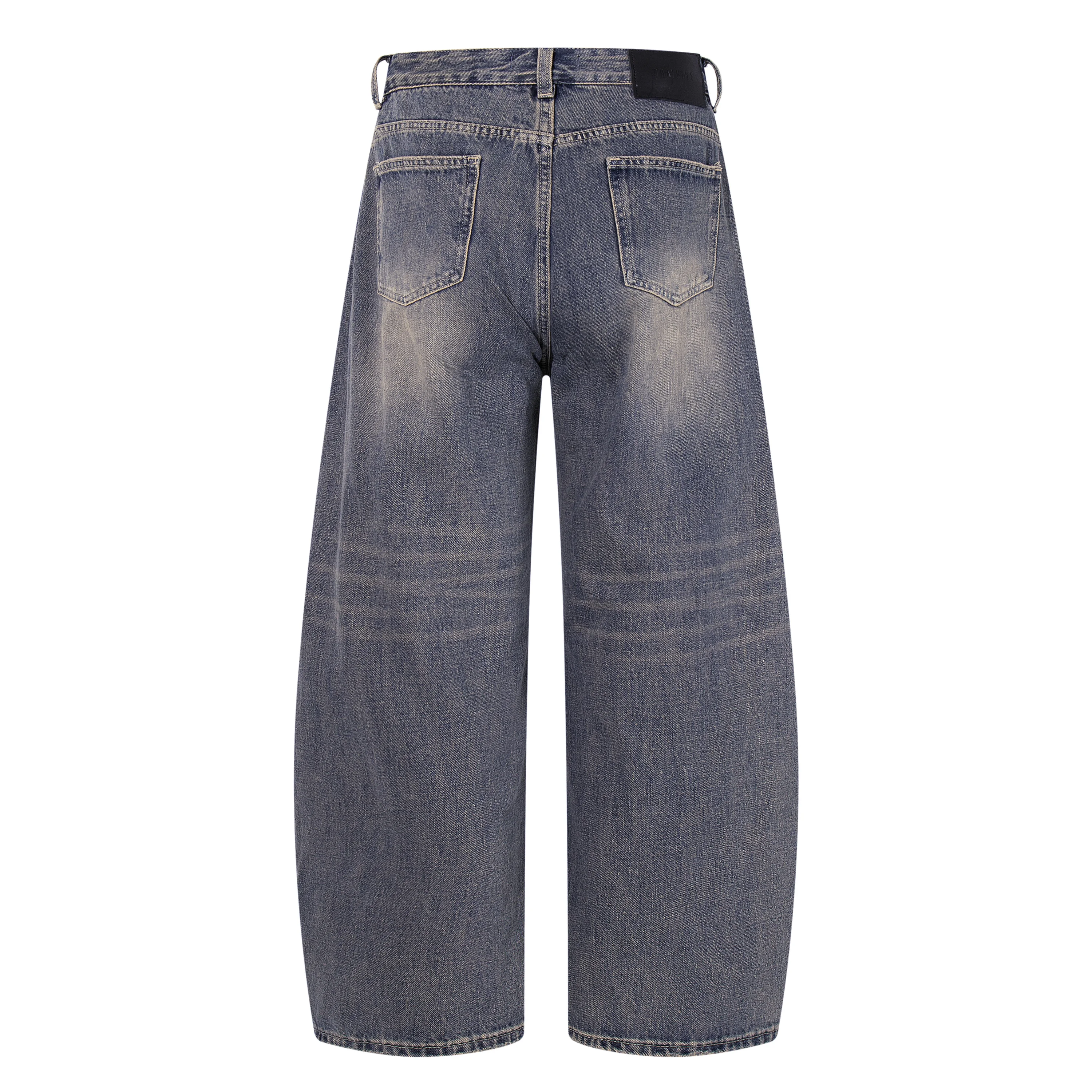 AL80057 BLCG High Waist Super Quality  Loose Fitting Denim Pants  Heavy Thick Unisex Fashion Stylish Jeans