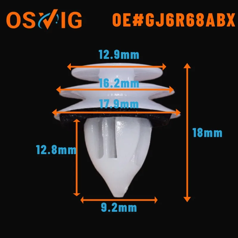 

10PCS OE# GJ6R68ABX Fixing clips for the front and rear door panels of Mazda Aztec CX-4, CX-8, CX-9