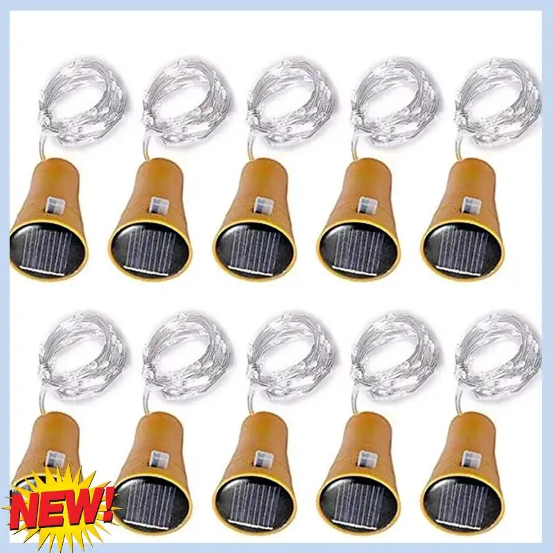 

AT14 Solar-Powered Wine Bottle Lights, 10PCS Cork Fairy Lights For Party And Wedding Decor;