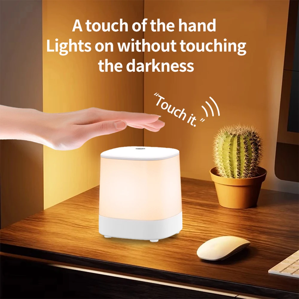 

DC 5V WIFI Smart Night Light Voice APP Control Bedside Light Touch Dimming Table Lamp Bedroom Atmosphere Light Baby Sleep Lamp