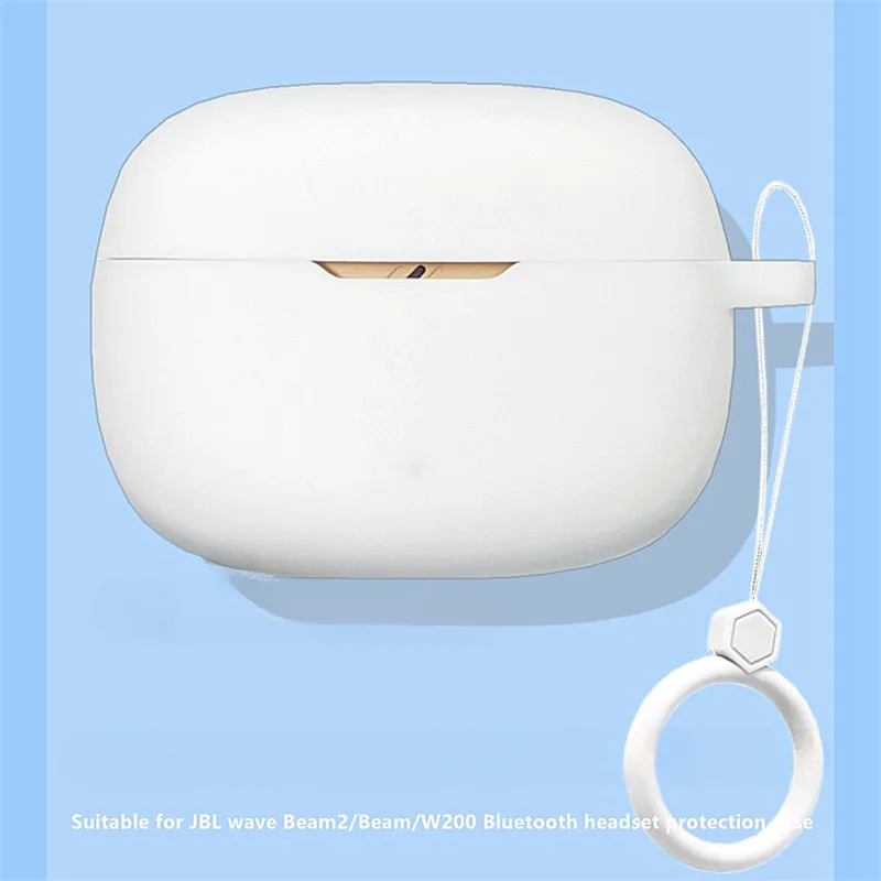 Case for JBL Wave Beam 2 , Vibe Beam , W200 TWS Protective Earphone Cover Ring Anti-fall Soft Silicone Earbuds Shell Carrying