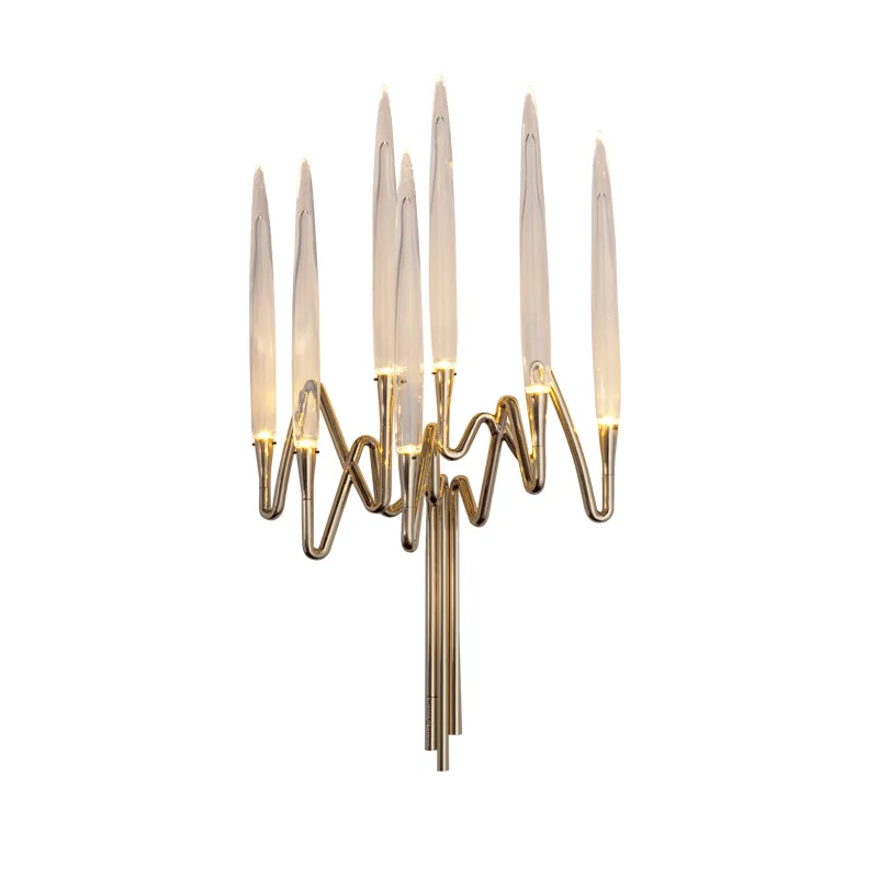 

Post-modern light luxury crystal wall lamp Post-modern simple background wall art wall lamp