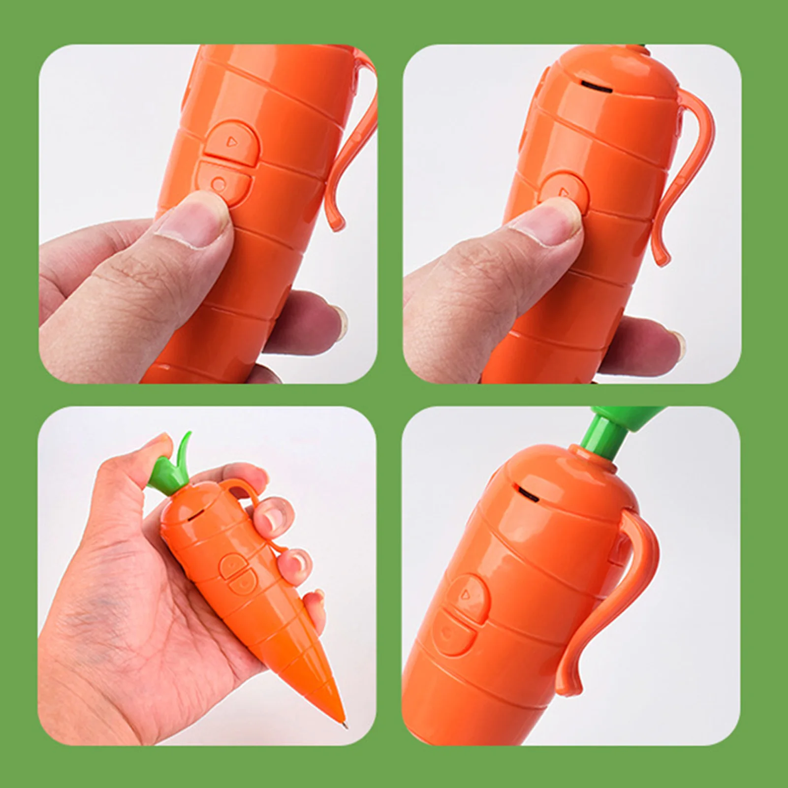 الجزرة الباذنجان مضحك قلم تسجيل صوتي الذرة الصبار الكتابة الكتابة على الجدران لطيف قلم حبر جاف 2 في 1 الجدة 60S مسجل الصوت #4