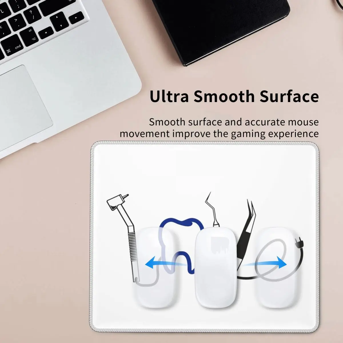 Dentist Dental Teeth Tooth Doctor Funny Gift Mouse Pad Computer Keyboard Mouse Mat Gaming PC Laptop Desk Mat Office Table Mats
