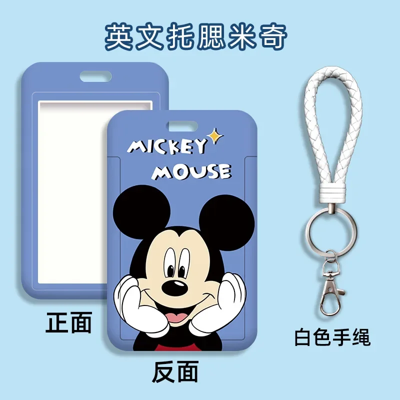 Porta carte Disney Mickey Studente ABS Borsa per carte scorrevole impermeabile per cartoni animati Scheda di accesso per autobus Metro Copertura protettiva anti-smagnetizzazione