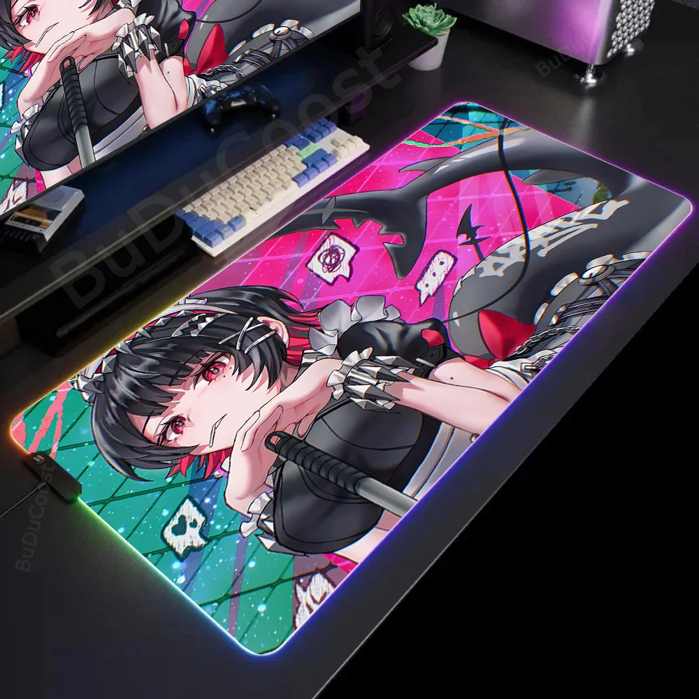 

Zenless Zone Zero Ellen Joe High definition printing RGB Mouse Pad Backlight Gaming size XXL Large games accessories mouse pad