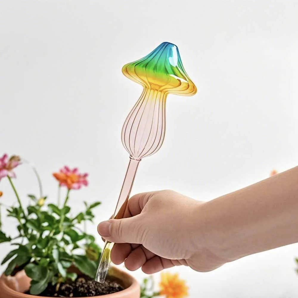 1/2 PCS Glass Automatic Watering Device Flower Plants Water Dripper Self Watering Spike Bulbs Shape Drip Irrigation System