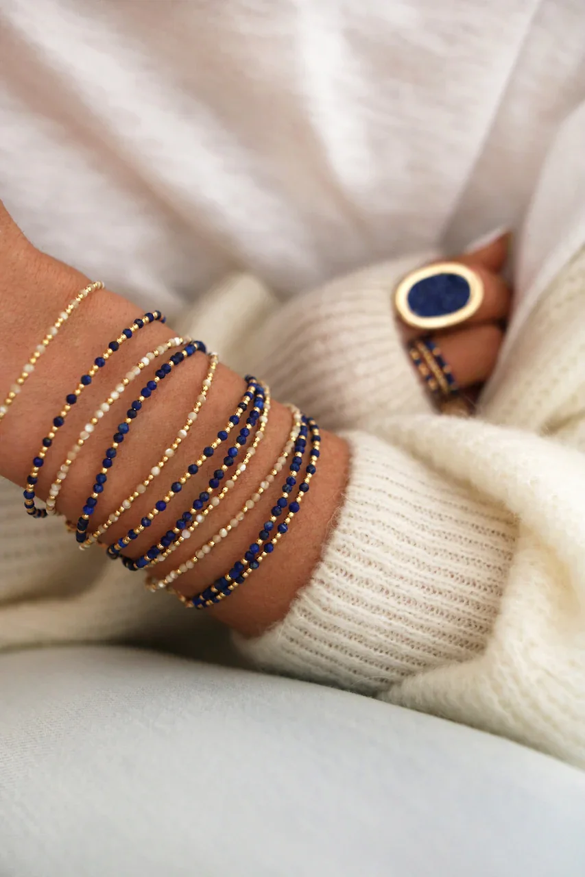 Vlen Boho Natural Stone Bracelets for Women Summer Beach Beaded Healing Yoga Bracelet Gift Handmade Pulseras Stackable Jewelry