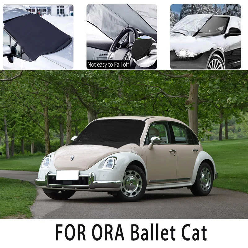 

Car snowcover front for ORA Ballet Cat Snowblocking heat insulation sunshade Antifreeze wind Frost prevention car accessories