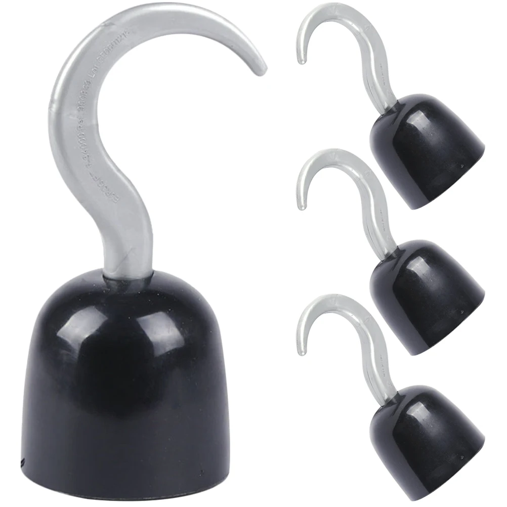 

4pc Pirate Hooks Halloween Pirate Captain Cosplay Hook Fancy Dress Accessory Masquerade Party Decoration Supplies Kid Toys Favor