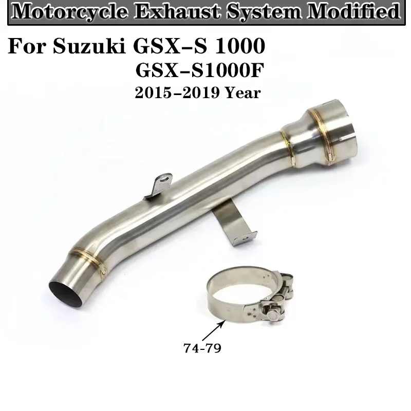 

Motorcycle Exhaust System Modified Middle Intermediate Connecting Pipe For Suzuki GSXS1000 GSX-S1000F GSX S1000 2015-2019 Year