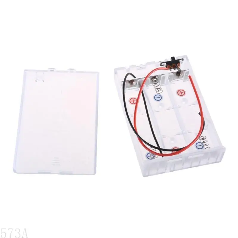 Caja almacenamiento batería 573A 18650 con cable alambre, metralla placa metal para conexión del dispositivo y