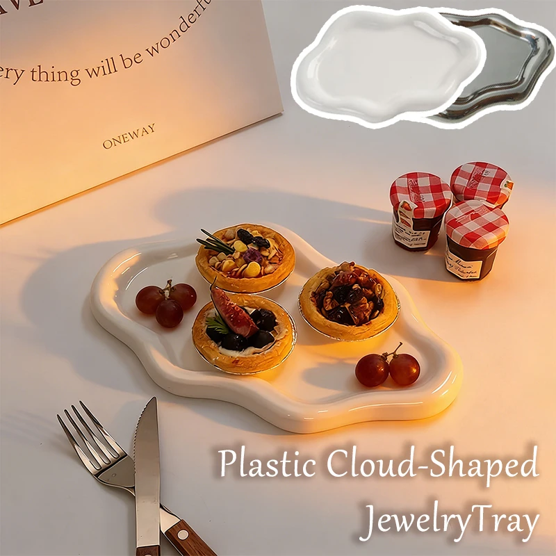 Bandeja de jóias em forma de nuvem luz bandeja de jóias de plástico de luxo placa decorativa para brincos pulseiras colares decoração para casa