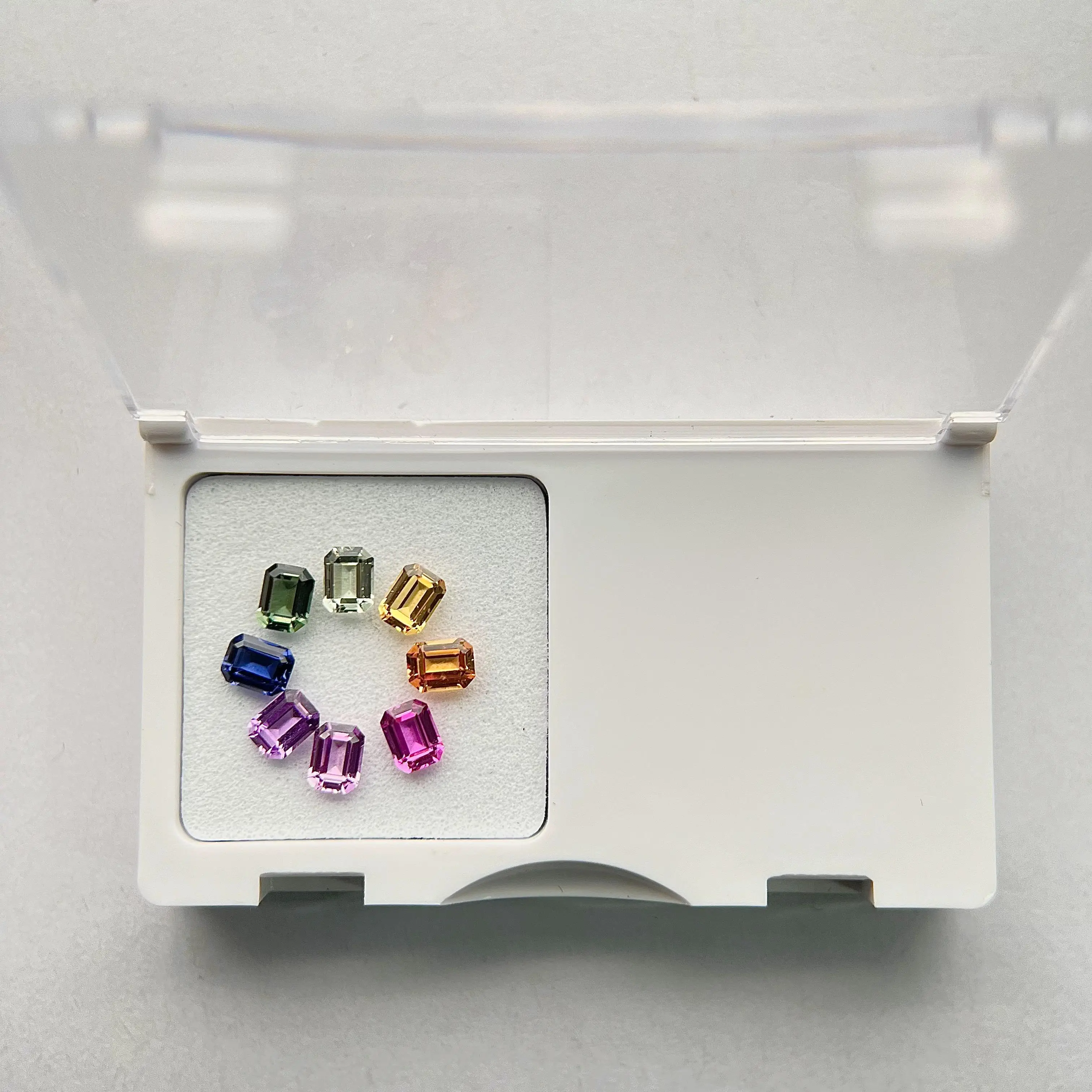 Rainbow Loose Stones Corundum Synthetic Gemstones for Bracelet Making Trapezoid Square Octagon Diamonds for Necklace Jewelry DIY