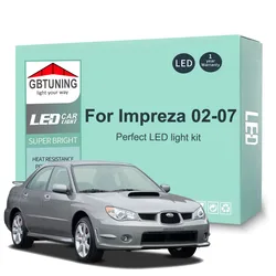 8Pcs Cars Accessories For Subaru Impreza 2002 2003 2004 2005 2006 2007 Canbus Dome License Plate LED Interior Light Bulb Kit