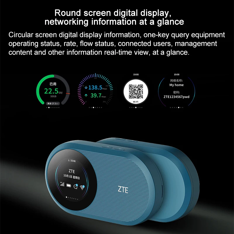 ZTE U10S Pro 4G LTE Router 229Mbps sbloccato Mobile WiFi Mini Outdoor Modem Hotspot Pocket con Slot per Sim Card batteria 3000mAh
