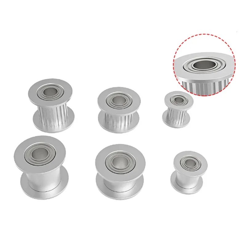 1Pc GT2 Idler Timing Pulley Driven Wheel 16/20 Tooth Wheel Bore 3/4/5mm Aluminium Gear Teeth / Smooth For 3D Printer Accessories