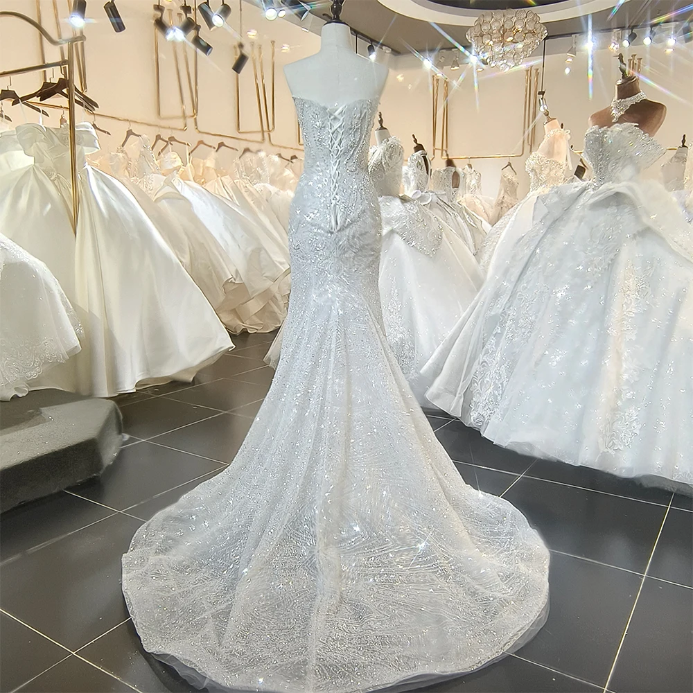 Wholesale Wedding Dress Sequins With Cape Lace Sequins A-line Sleeveless  Strapless Bride Dress Back Button Robe De Mariee - AliExpress 320