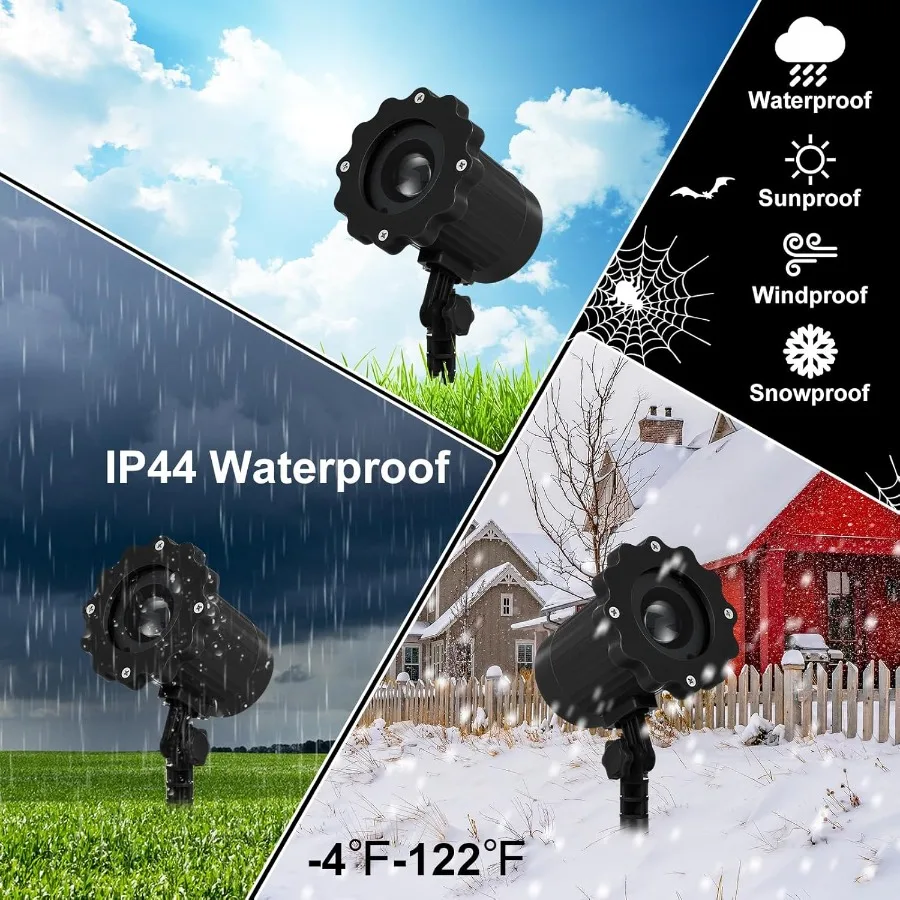 أضواء جهاز عرض الهالوين للساحرات الديناميكية الخارجية وأضواء المرجل لتزيين مستلزمات حديقة العطلات LED للمناظر الطبيعية #4