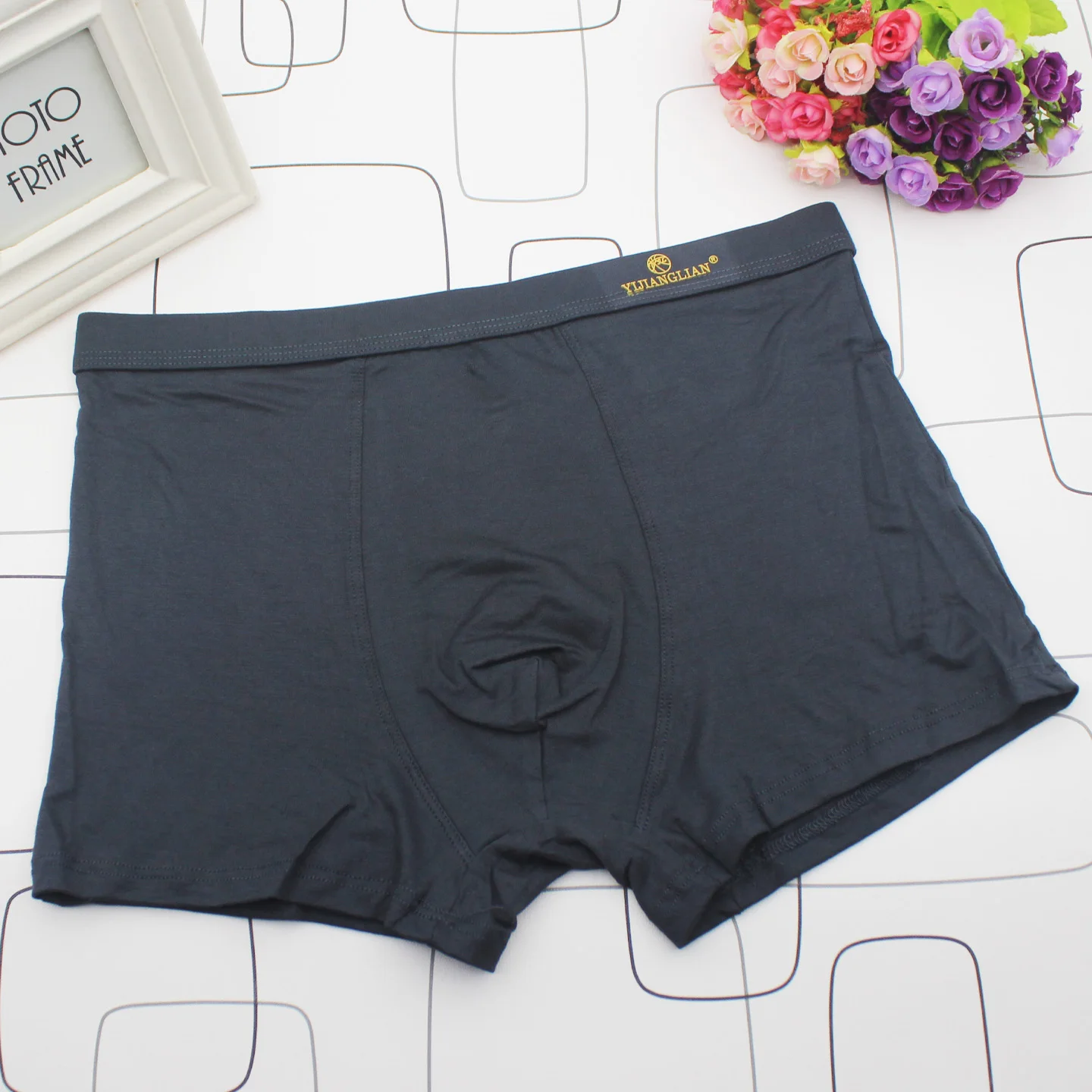 

Men's underwear Modal men's flat leg pants U convex regenerated cellulose fiber square leg pants mid waist