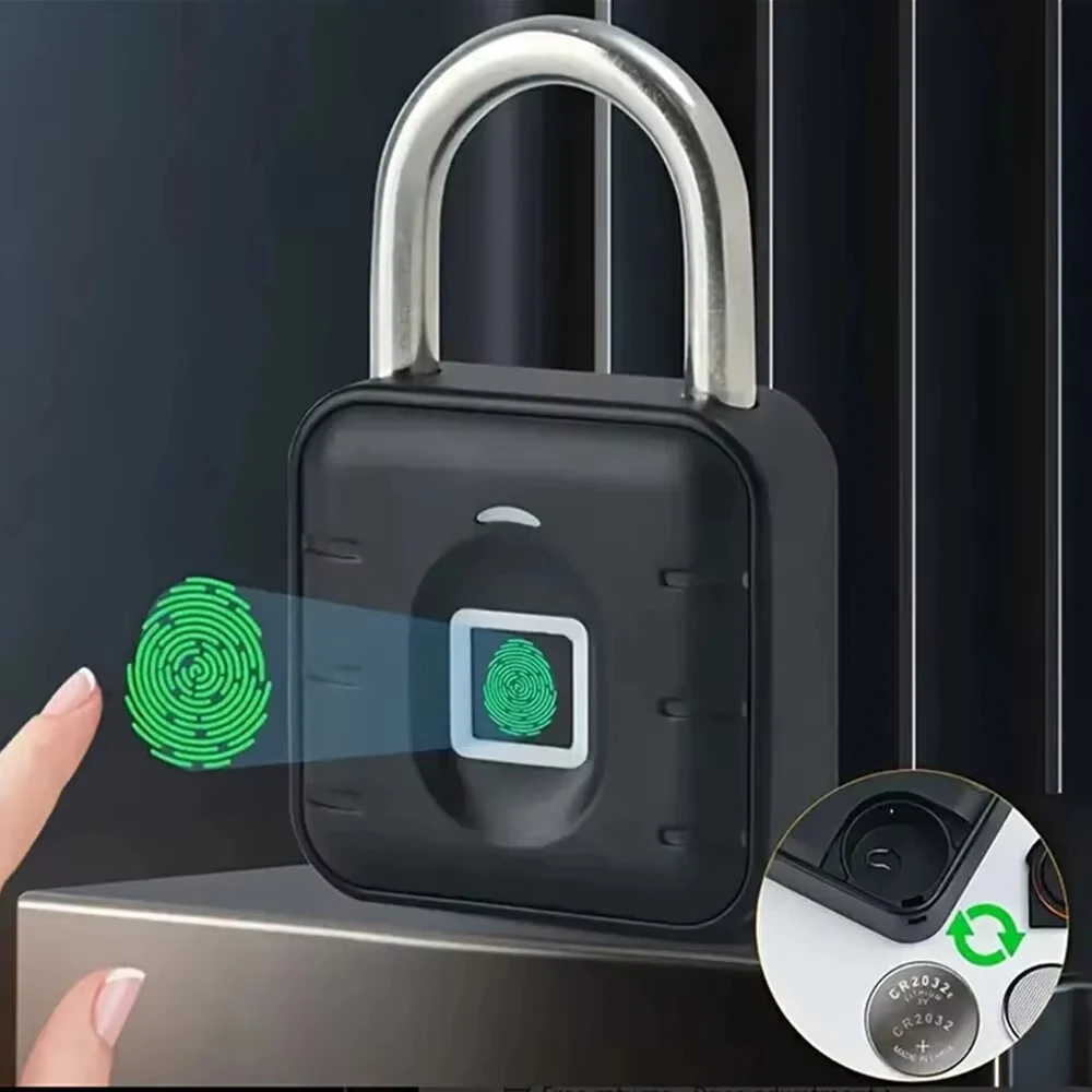 Smart Fingerprint Lock Password Work With Tuya APP Remote Control Electronic Code Number Storage Padlock Key IP67 Waterproof