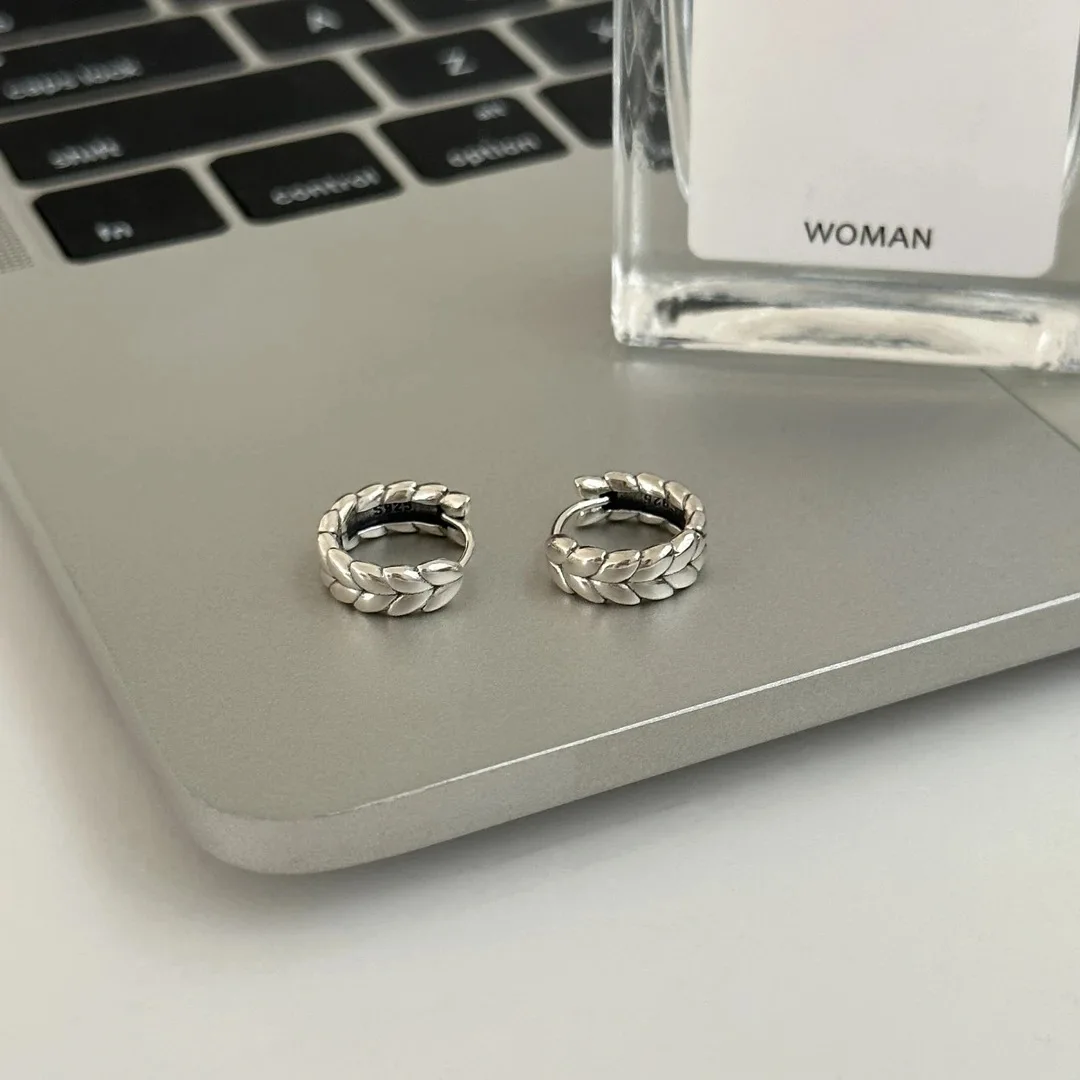 XIYANIKE Vintage Wheat Geometric Hoop Earrings For Women Korean Fashion New Jewelry Gift Party Daily серьги женские