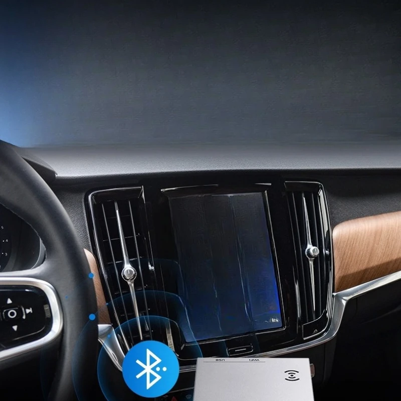 Cocok untuk Volvo S60 S90 XC60 XC90 V60 modul carplay nirkabel layar penuh/modul hicar nirkabel
