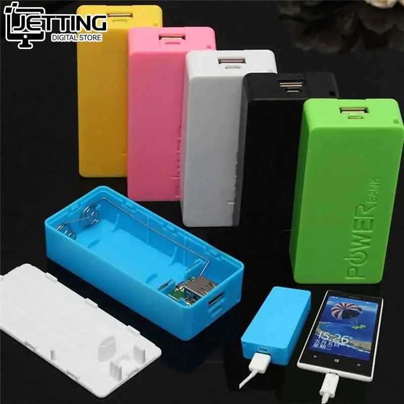 Portable DIY Mobile Power Bank For 5600mAh 18650 Battery General Charger External Backup Battery Charger Case With Key Chain