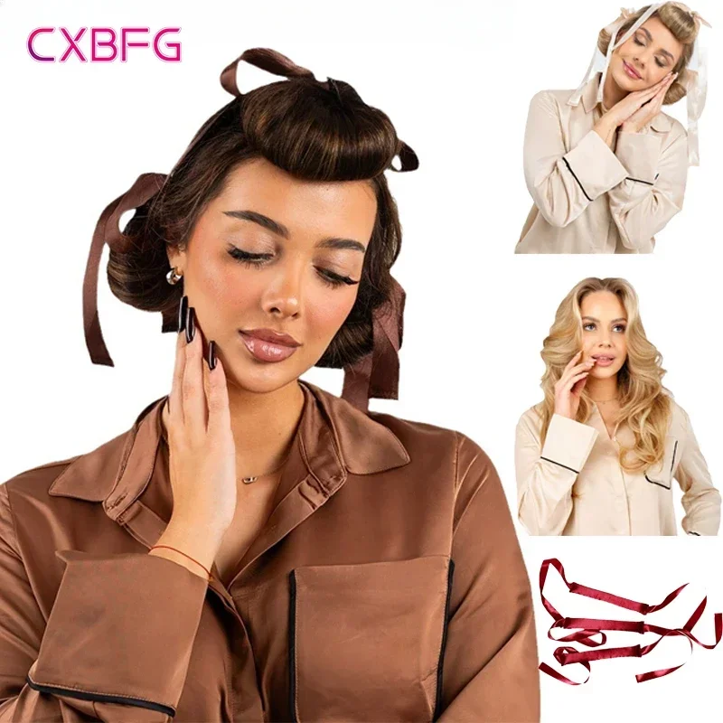 

Ribbon Curling Artifact Heatless Hair Curler Lazy Hair Rollers Curling Rods Headband Soft Overnight Sleep Curls Styling Tools