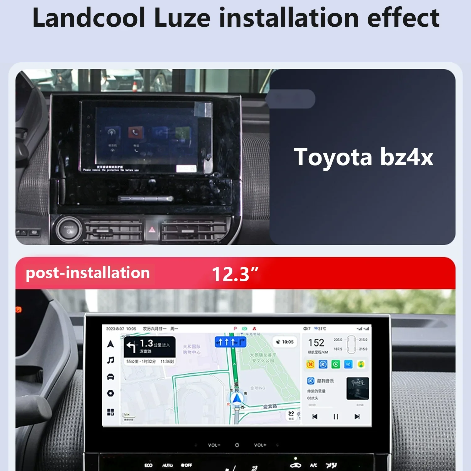 Android 12 1920 * 720 Carplay Auto Touchscreen Auto Smart Stereo Fm Am HDMI Dts Radio Auto Android Player für Toyota BZ4X