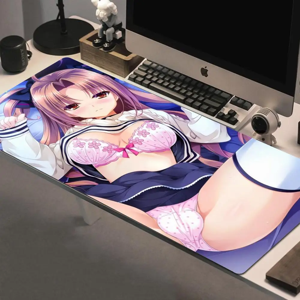 

Sexy anime girl Desk accessories Office gadgets Mouse 900x400 XXL kawaii teclado bureau Pad mousepad gamer pc gamer Rubber Mouse