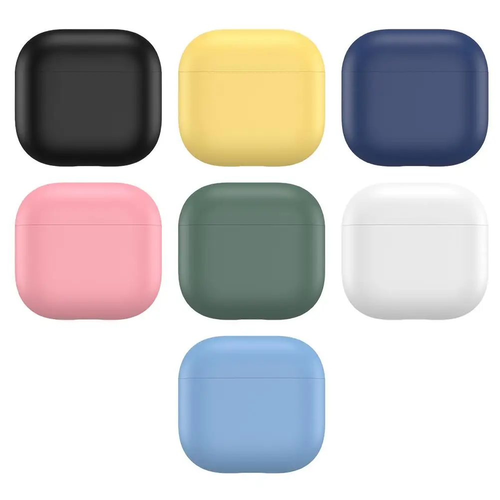 For AirPods 4 Headphones Protective Case Silicone Color Earphone Cover For AirPods 4 Earphone Anti-drop Storage Sleeve