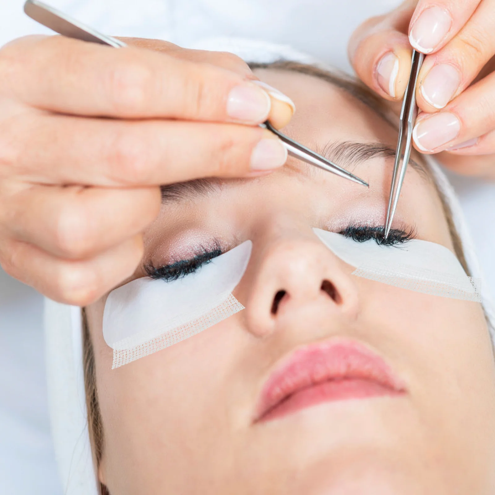 8 rollos de extensiones de pestañas desechables no tejidas, accesorios de belleza para ojos ligeros y elásticos para extensiones de pestañas de Spa y