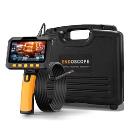 5'' Screen Handheld Endoscope Camera 1-15Meter HD1080P Single Dual Triple Lens 5MP Autofocus Pipe Inspection Borescope Tool Case