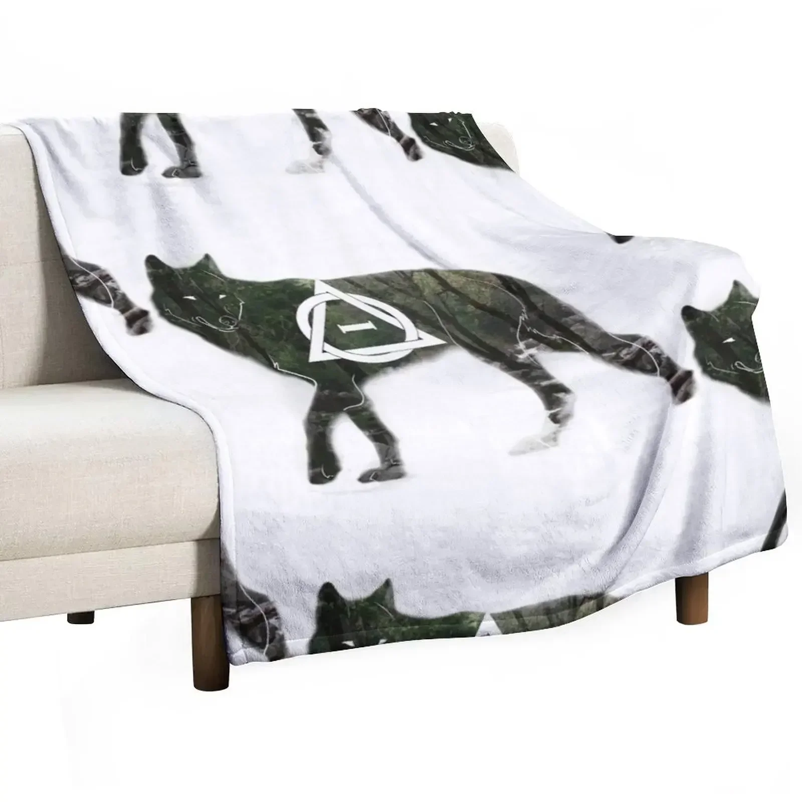 Otherkin - Wolf Therian Throw Blanket Soft Big Fashion Sofas Decorative Sofa anime Blankets