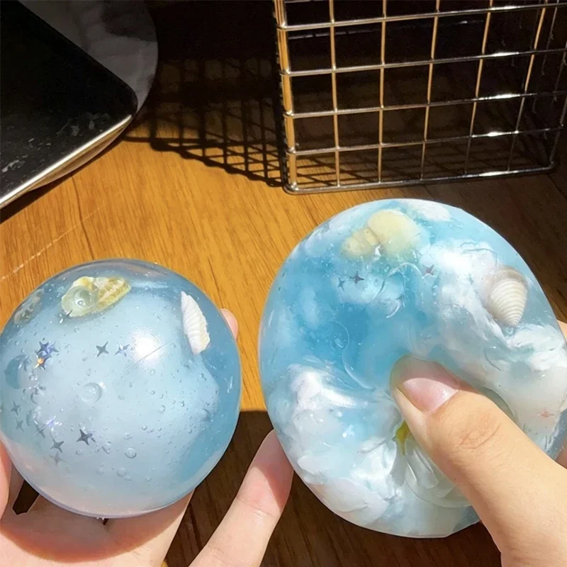Ocean Crispy Squishy Ball Cracking Wax Crunchy Shatter Stress Ball ASMR Satisfying Pop Sound Anti Stress Relief Fidget Toys