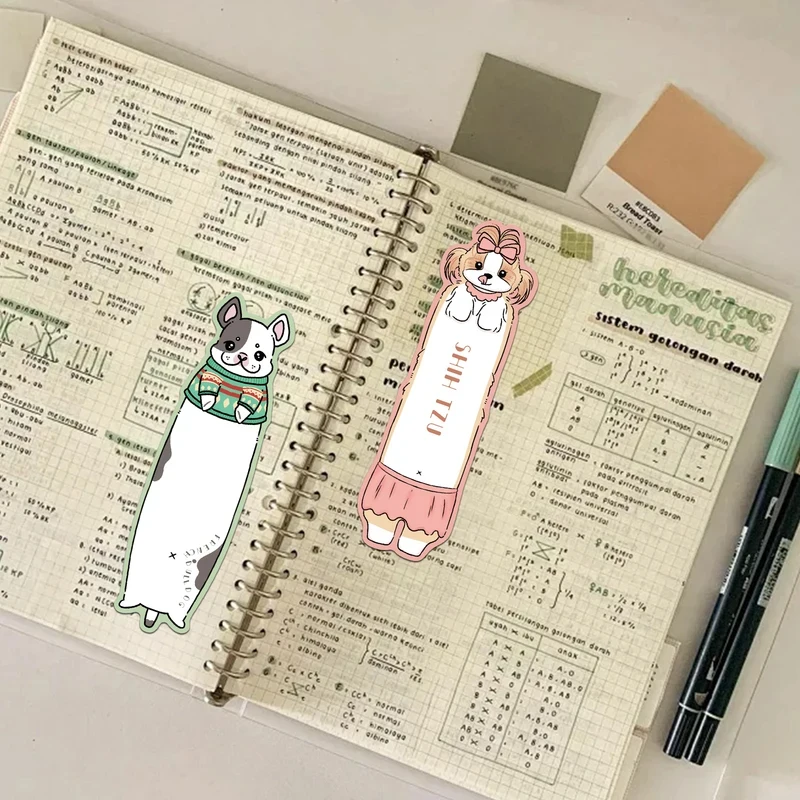 30PCS Reading Dog Theme Bookmarks Cute Reading Pages Book Tags Student Creative Gifts Decoration Page Tags Cards Lovely view 6