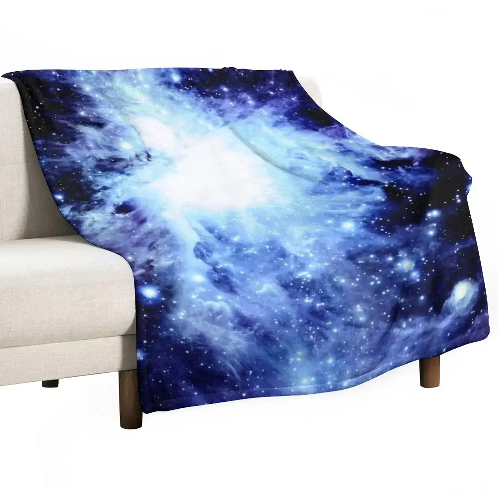 Galaxy Blue Indigo Orion Nebula Throw Blanket Decorative Sofa Cute Plaid Kid'S Blankets