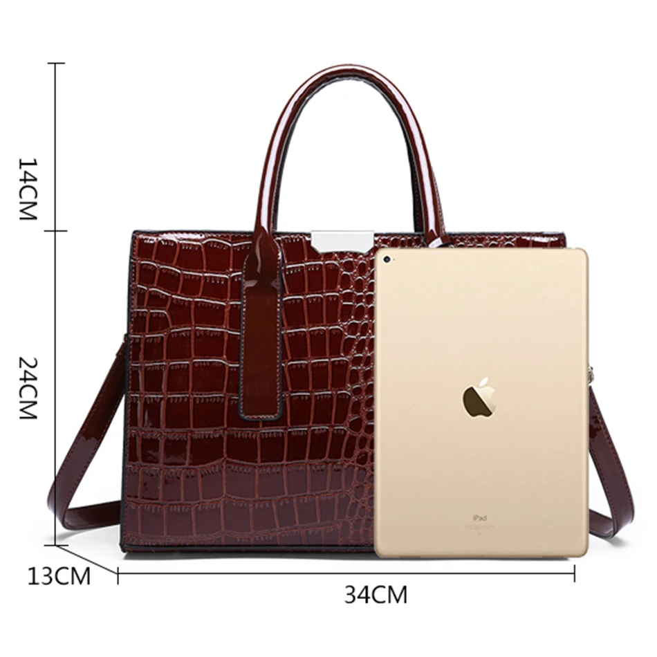 New Leather Women Messenger Bags Crocodile Female Crossbody Shoulder Hand bags For Women 2022 High Quality Ladies Handbags