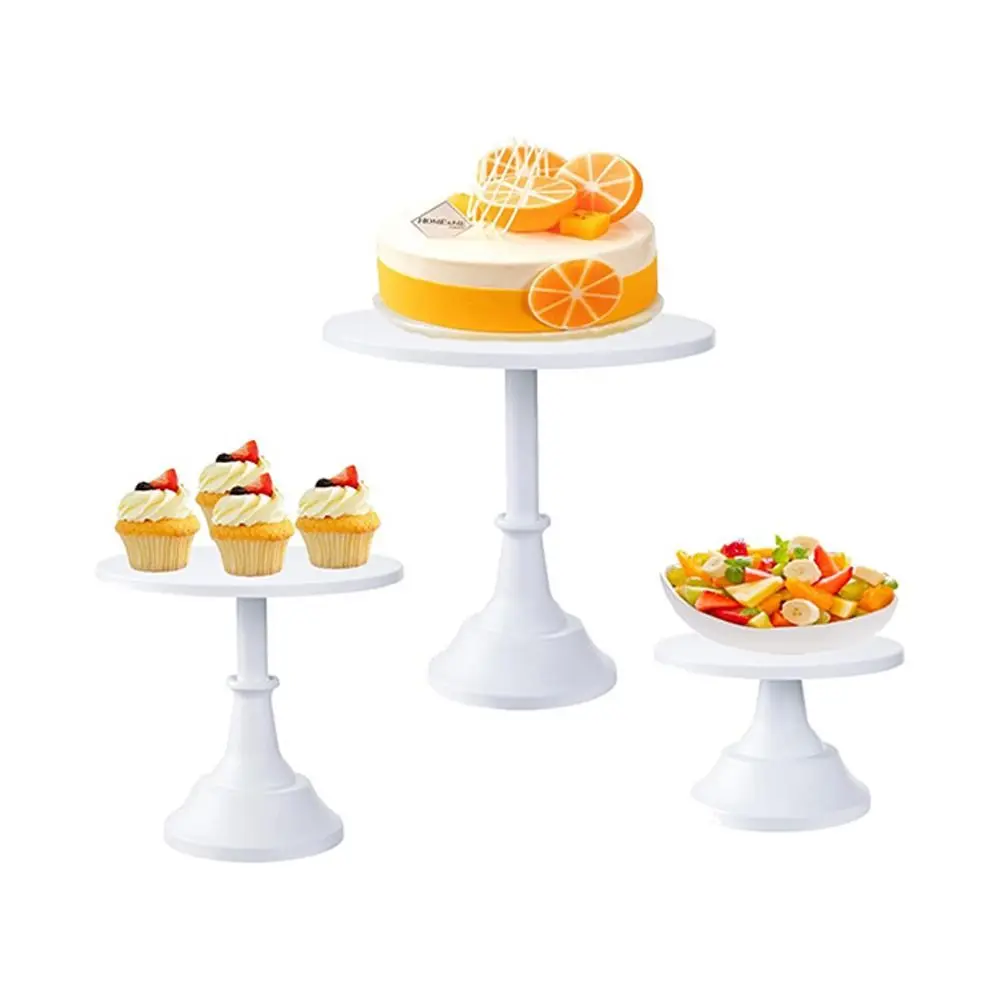 3PCS Metal Cake Stands Graduated Sizes Stable Base Cake Display Stand Pedestal Base Easy Storage Dessert Stand Anniversaries