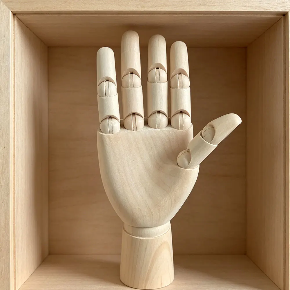 1 Pc Children Right/Left Hand Artist Model Jointed Articulated Wood Sculpture Mannequin Wooden 20*4.2cm