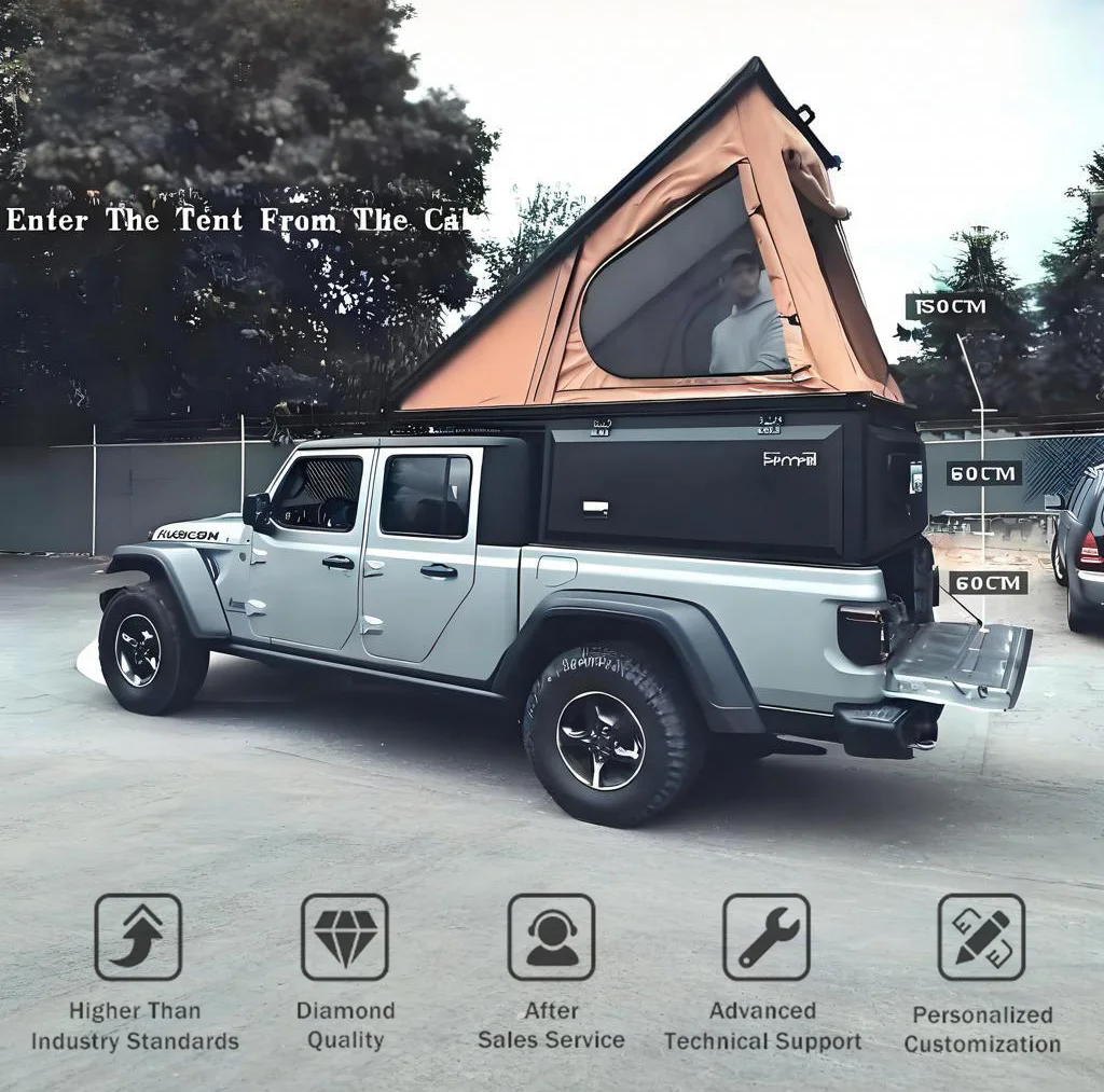 Customizable Truck Size Pickup Roof Tents for Travel Trailers-Can Sleep 2 People  Rv Camper Motorhome