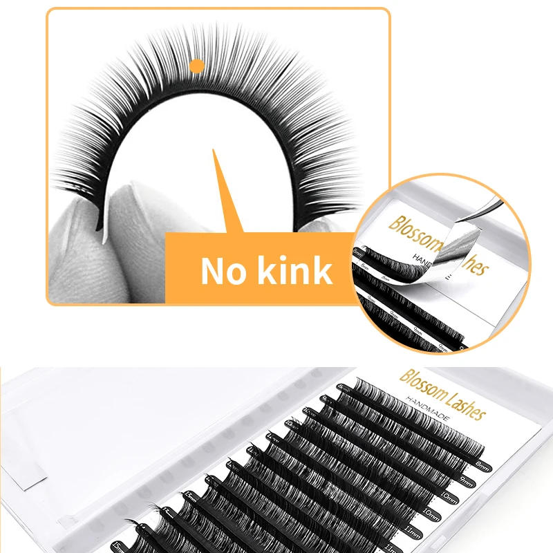 12 Rijen Faux Lash Individuele Valse Wimpers Professionals Zijde Natuurlijke Russische Volume Klassieke Wimper Verlenging Benodigdheden