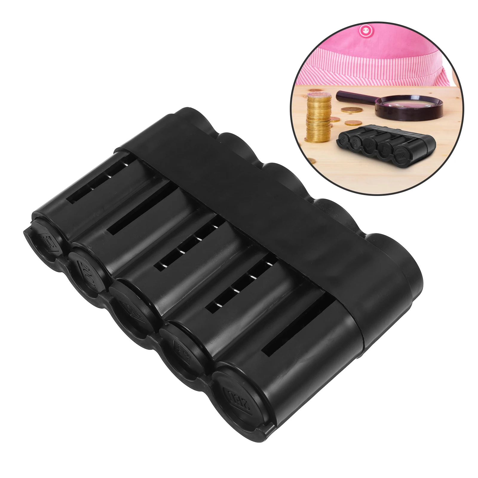 

Multifunctional Storage Box Organizer Plastic Case Portable Lightweight Coin Holder for Travel Clear Display for Coins