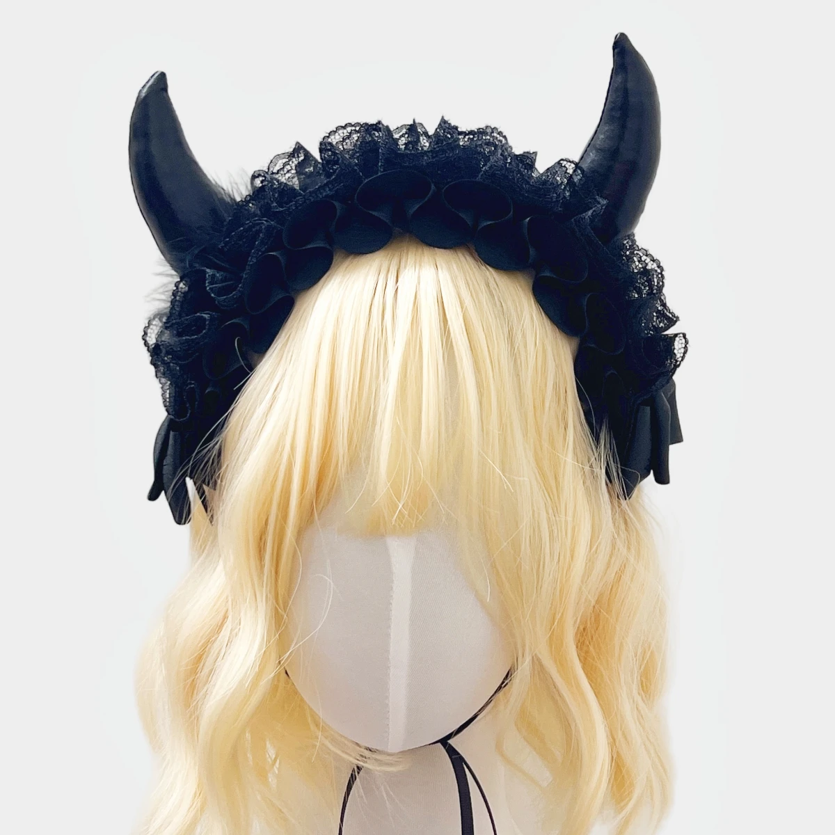 Schwarzer Punk Halloween Kostüm Teufel Hörner Stirnband Kostüm Cosplay Stirnband Cartoon Geist Haarnadel für Karneval Party