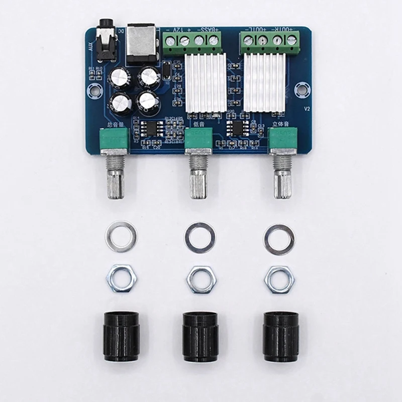 Placa amplificadora de potencia Digital, amplificador de potencia de Audio estéreo de 2,1 canales, 20W + 10W + 10W, Subwoofer de graves, DC 12V