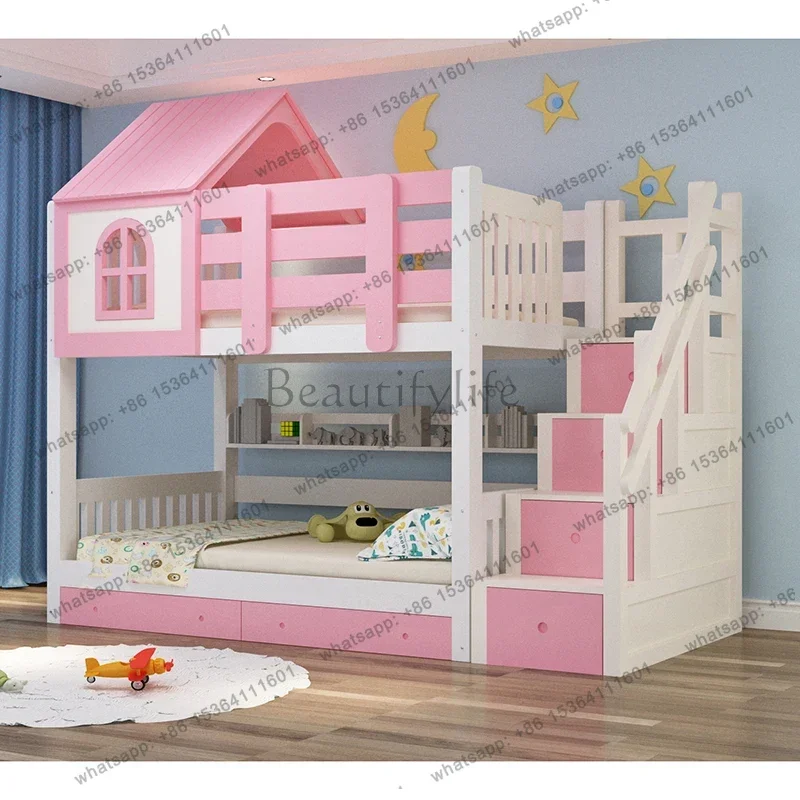 

Storage Space Children Bed Minimalist Unique Japanese Wooden Children Bed Frame Bunk Modern Lit Cabane Enfant Furniture