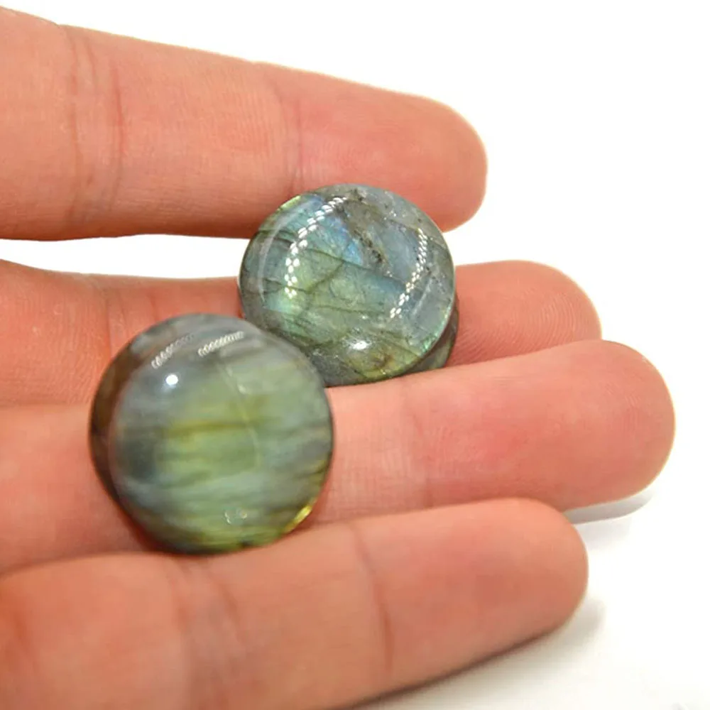 Labradorite Stone Ear Flesh Tunnel Plugs